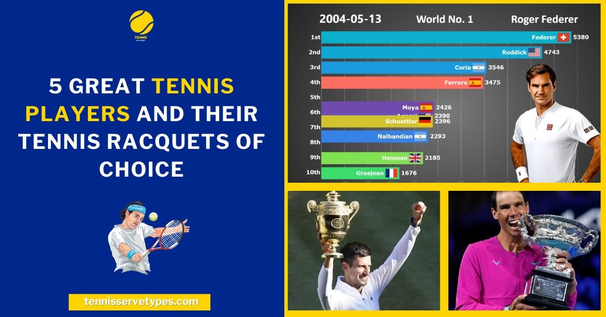 5 great tennis players and their tennis racquets