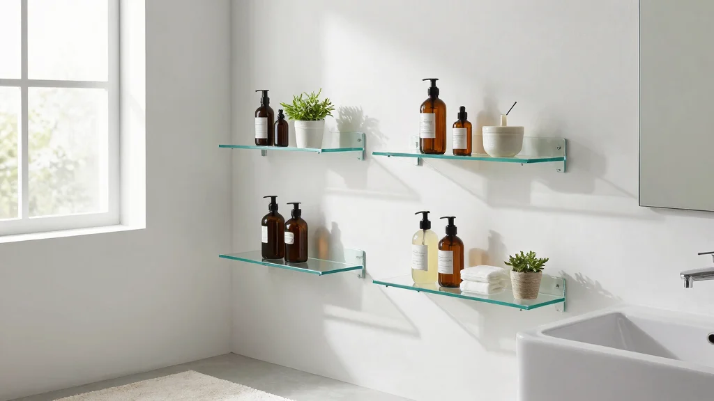 16 Bathroom Glass Shelves Ideas for Modern Interiors