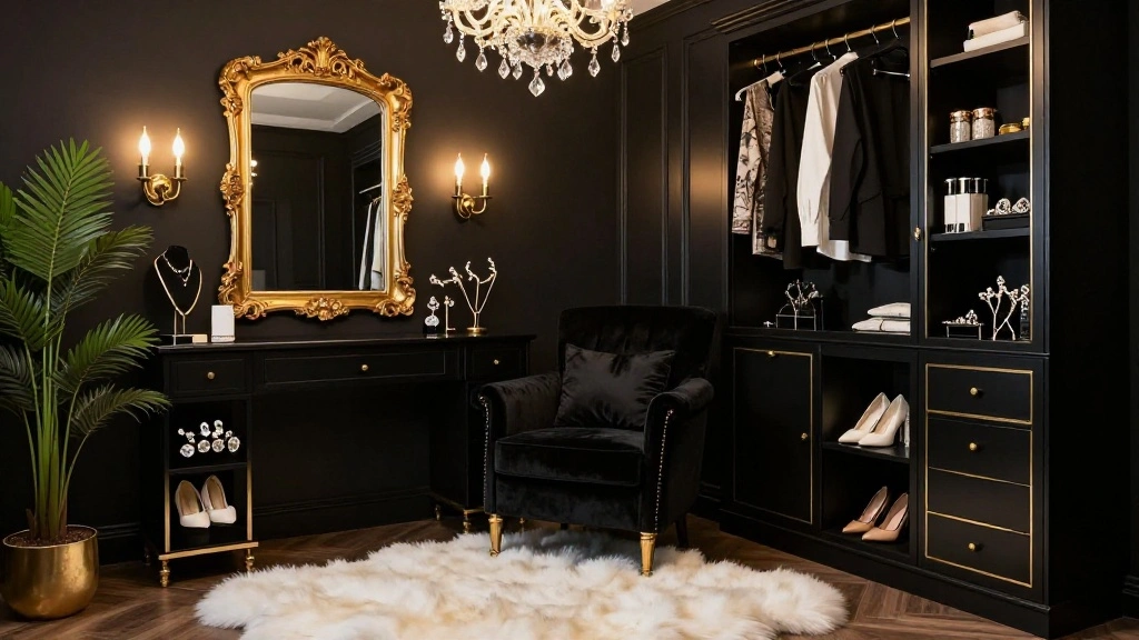 16 Black Dressing Room Ideas for a Bold Luxe Feel