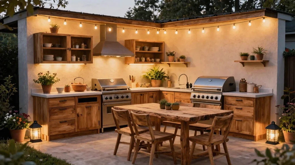 16 Outdoor Kitchen Lighting Ideas for Evening Entertaining