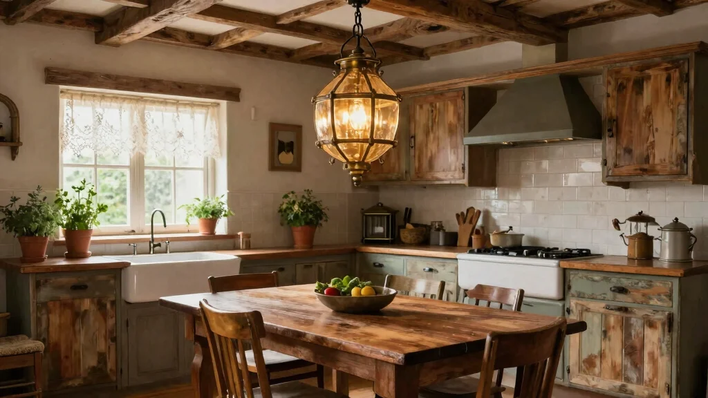 17 Vintage Kitchen Lighting Ideas Full of Character
