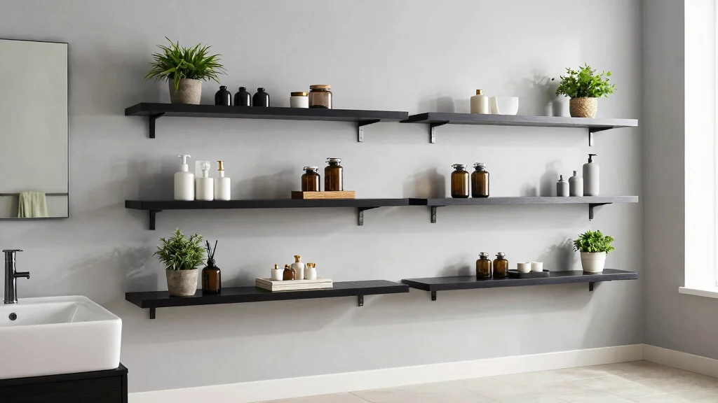 18 Black Bathroom Shelves Ideas for Bold Contrast