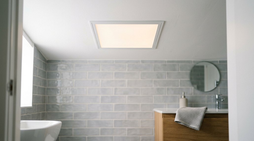 compact ceiling ideas enlarge bath