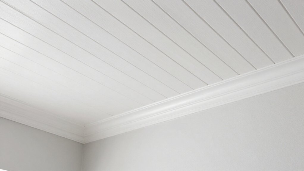 cover popcorn ceilings with beadboard planks
