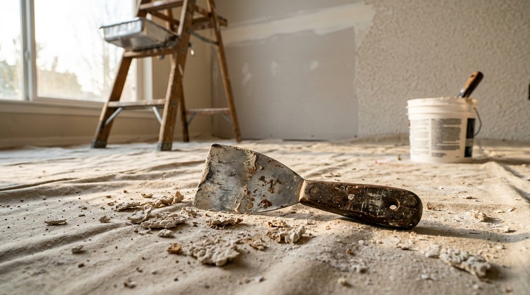 removing popcorn ceiling texture in seven steps