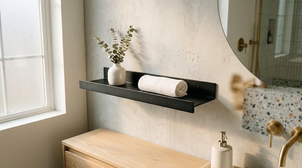 seven best black bathroom shelves