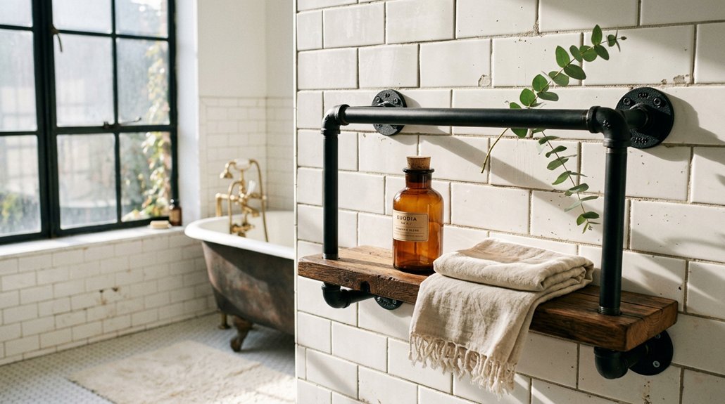 seven best industrial bathroom shelves