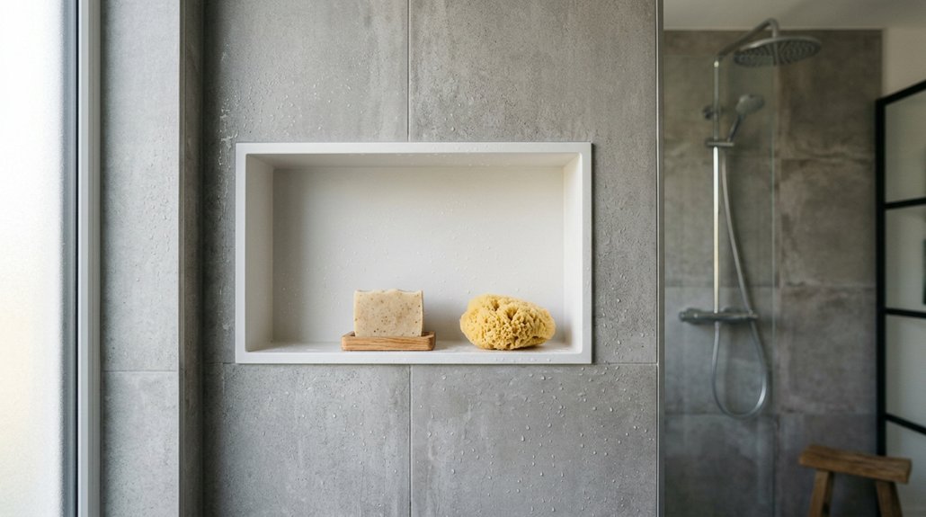 shower niche shelf installation steps